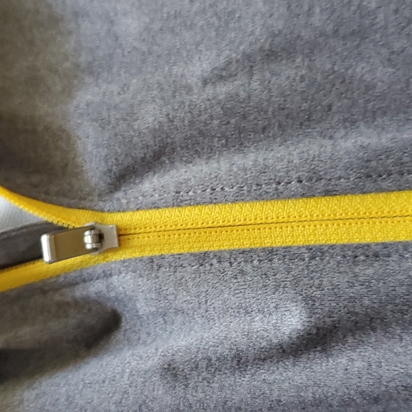 Adidas 1/4 Zip Climastorm Windbreaker Gray Yellow Golf Jacket NWOT XS fits S - Picture 4 of 6